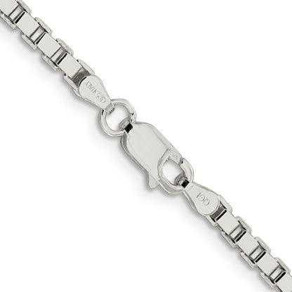 Sterling Silver 3mm Box Chain Necklace 24"