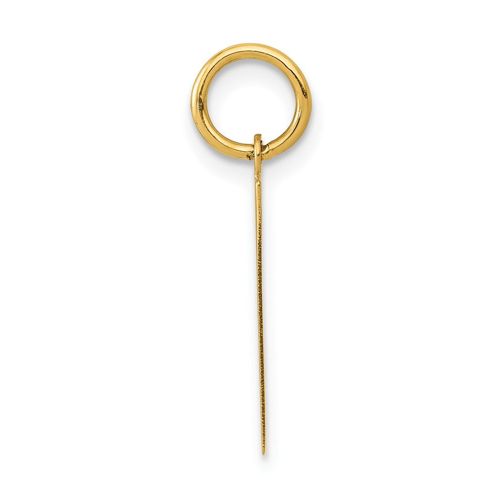 14k Yellow Gold Medium Polished Number 1 Charm Pendant