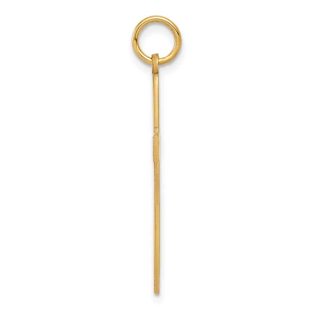 14k Yellow Gold Laser Designed Cross Pendant