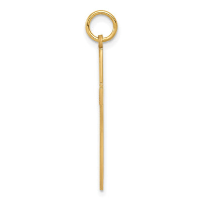 14k Yellow Gold Laser Designed Cross Pendant