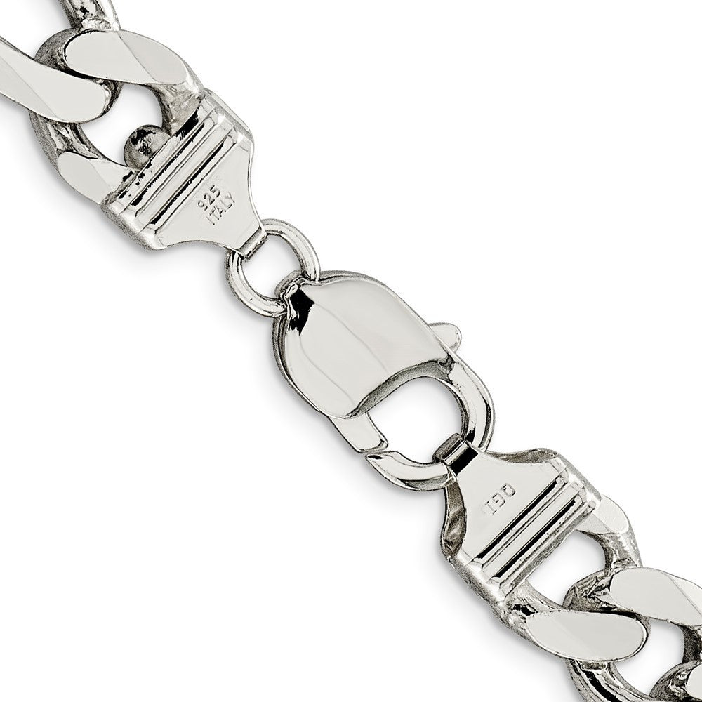 Sterling Silver 10.75mm Figaro Chain Necklace 18"