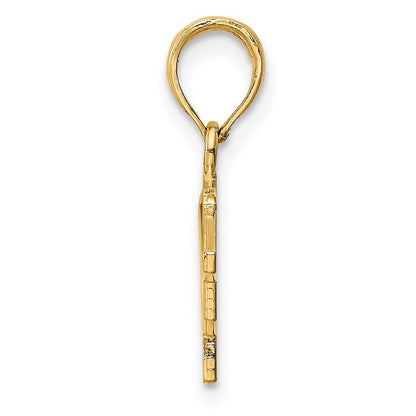 14k Yellow Gold GRADUATION Cap Charm Pendant