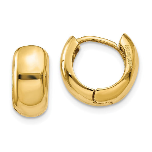 14k Yellow Gold Hinged Hoop Earrings