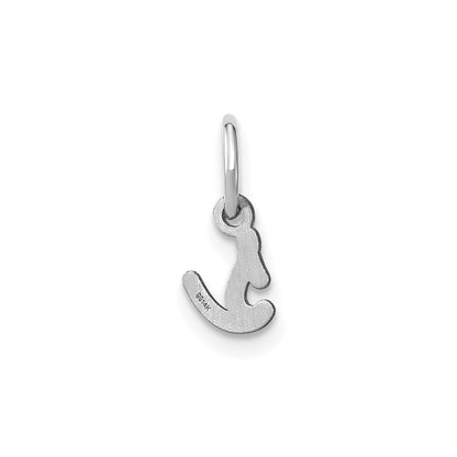 14k White Gold Lower case Letter S Initial Charm Pendant