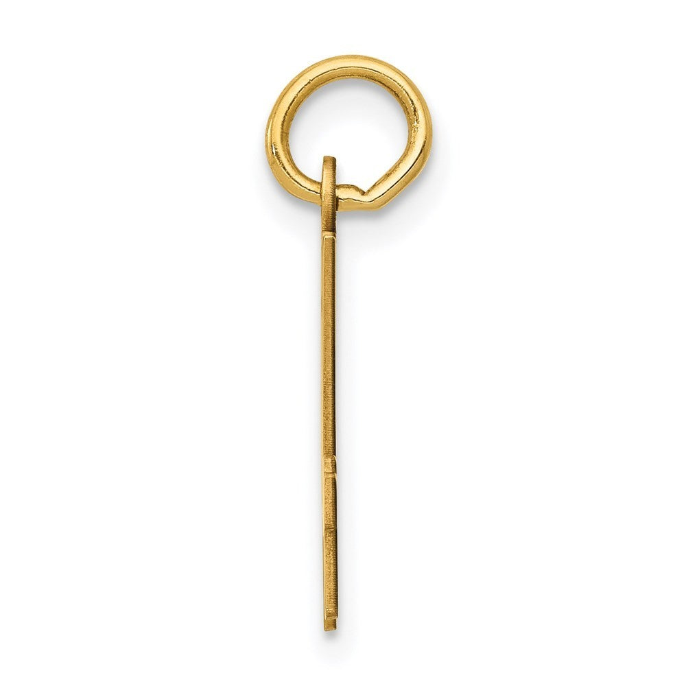 14k Yellow Gold Small Elongated Number 74 Charm Pendant