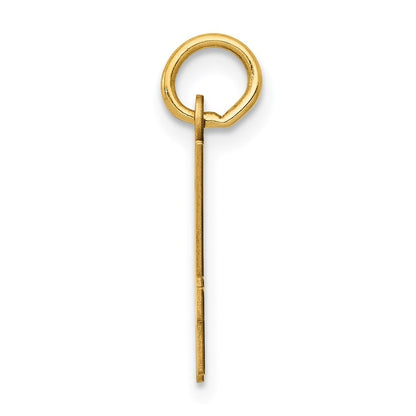 14k Yellow Gold Small Elongated Number 74 Charm Pendant