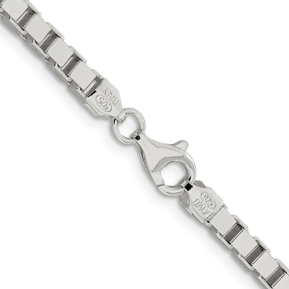 Sterling Silver 3.75mm Box Chain Necklace 24"