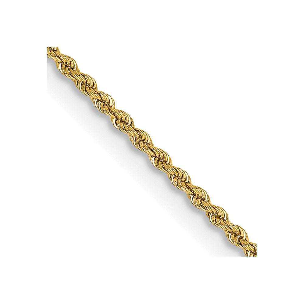 14k Yellow Gold 2mm Regular Rope with Lobster Clasp Chain Necklace 16"