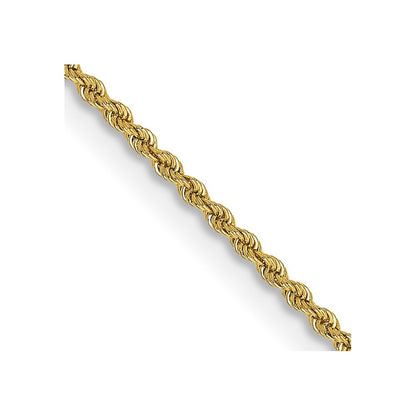 14k Yellow Gold 2mm Regular Rope with Lobster Clasp Chain Necklace 16"