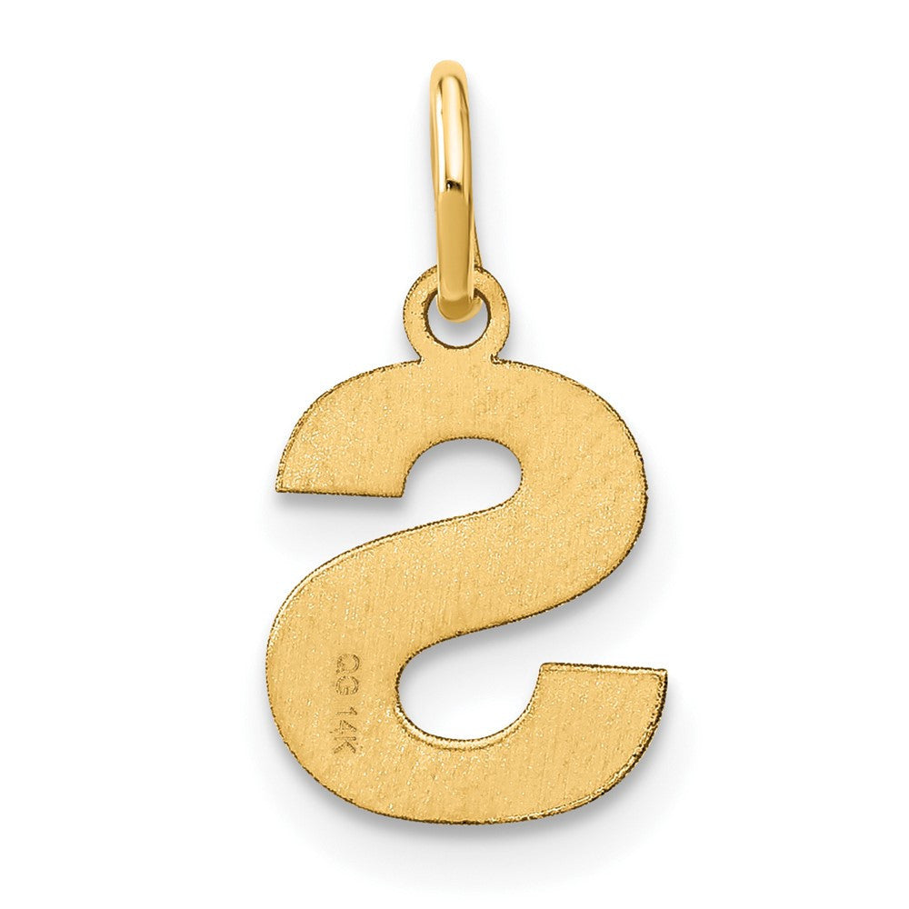 14k Yellow Gold Letter S Initial Pendant