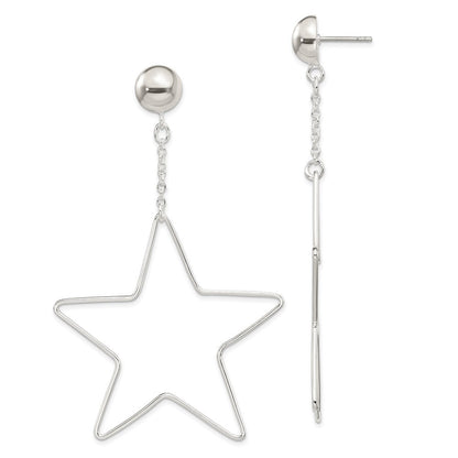 Sterling Silver Star Dangle Earrings