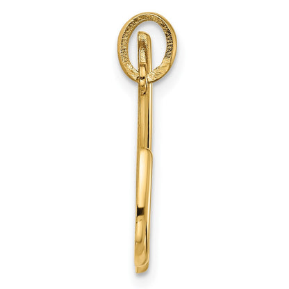 14k Yellow Gold Fancy Letter Y Initial Pendant