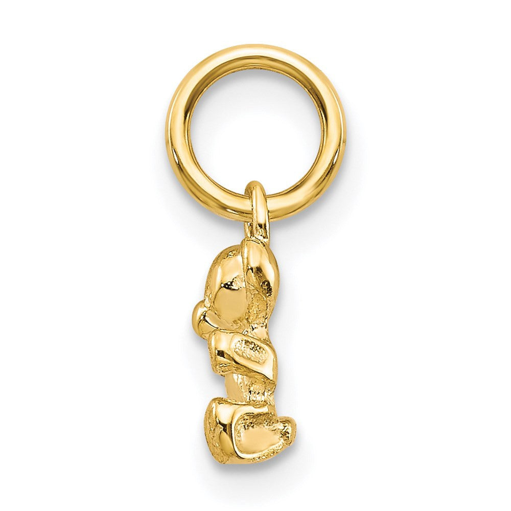 14k Yellow Gold Polished Teddy Bear Charm Pendant