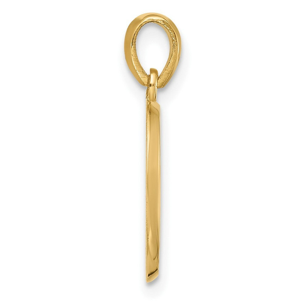 14k Yellow Gold Fancy Letter O Initial Pendant
