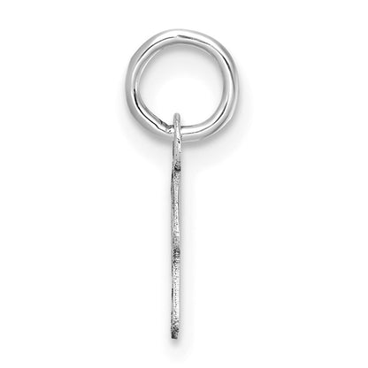 14k White Gold Uppercase Letter R Initial Charm Pendant