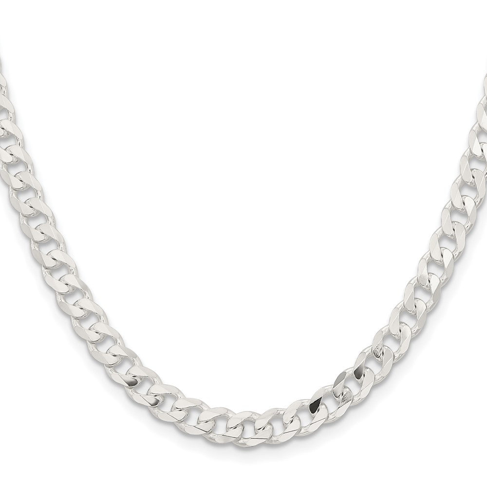 Sterling Silver 5.7mm Curb Chain Necklace 24"