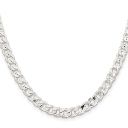Sterling Silver 5.7mm Curb Chain Necklace 24"