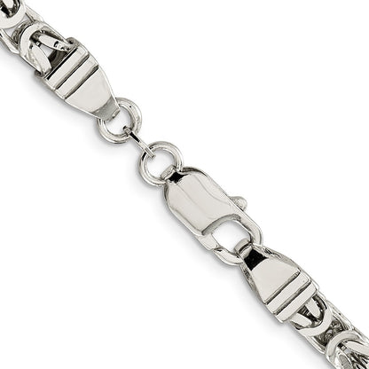 Sterling Silver 5mm Byzantine Chain Necklace 20"