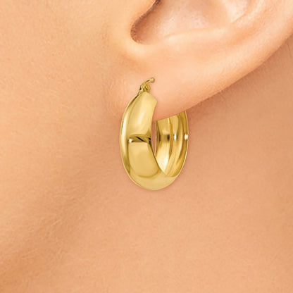 14k Yellow Gold Hoop Earrings