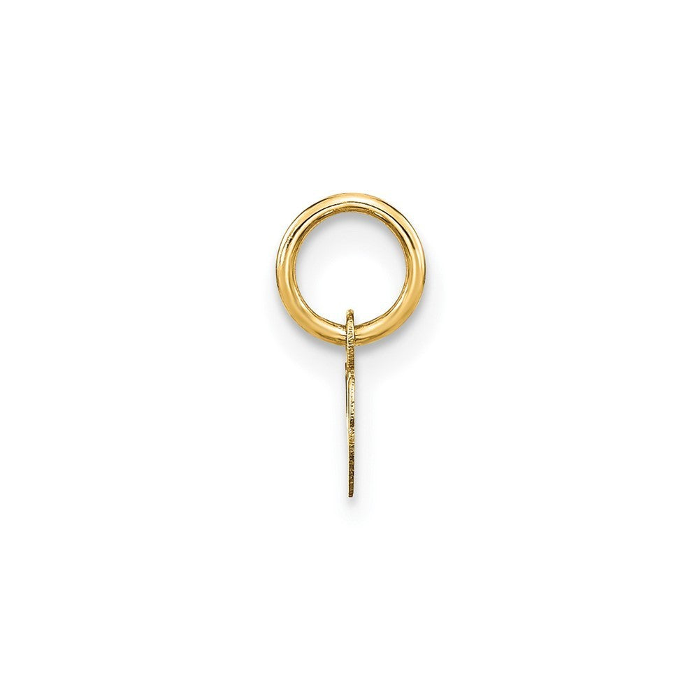 14k Yellow Gold Lower case Letter W Initial Charm Pendant