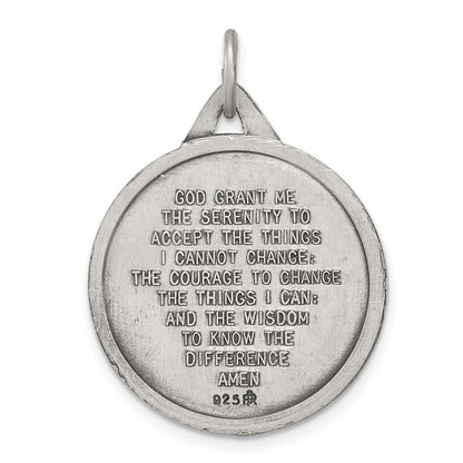 Sterling Silver Antiqued Praying Hands Pendant