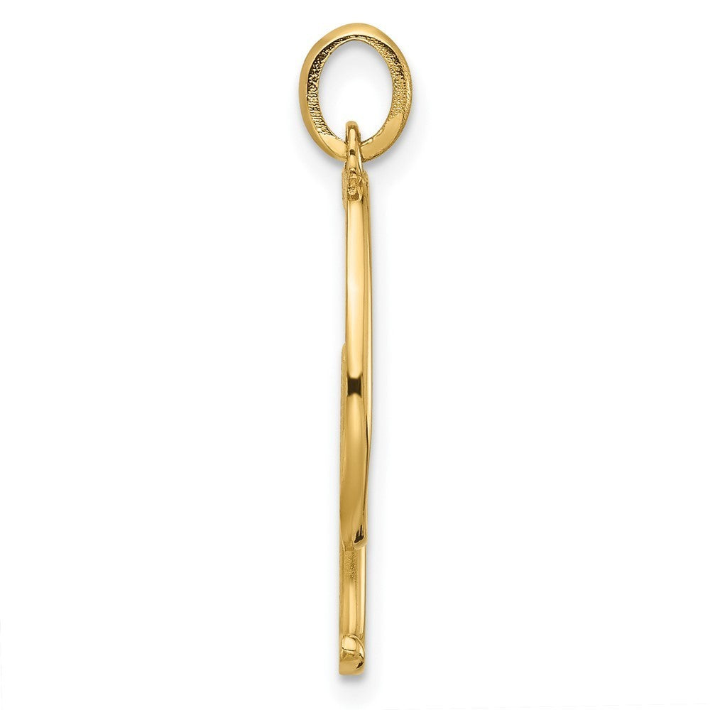 14k Yellow Gold Fancy Letter G Initial Pendant