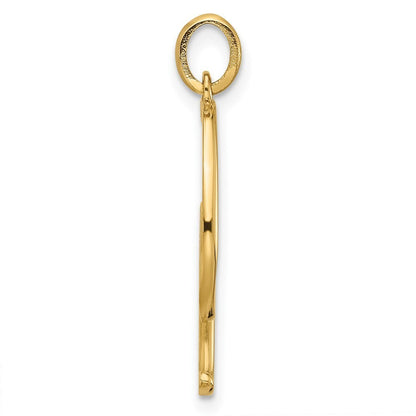 14k Yellow Gold Fancy Letter G Initial Pendant