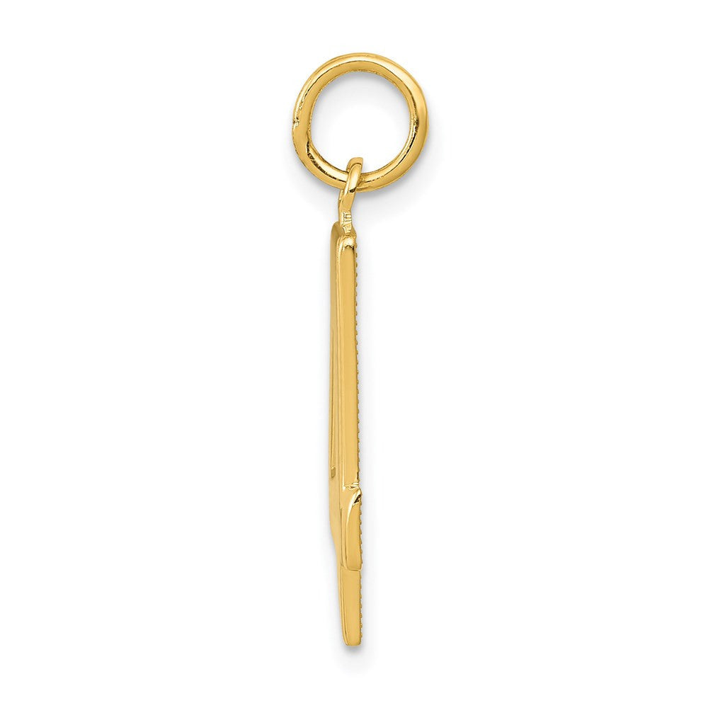 14k Yellow Gold Large Polished Number 4 Charm Pendant