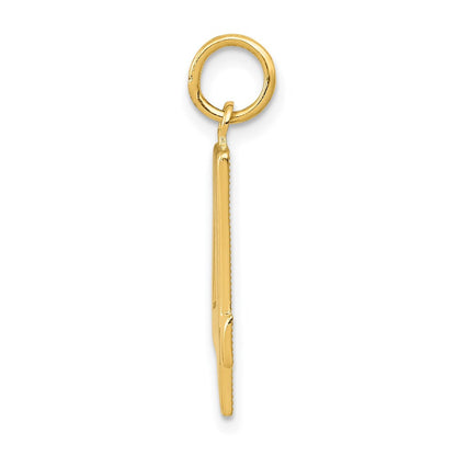 14k Yellow Gold Large Polished Number 4 Charm Pendant