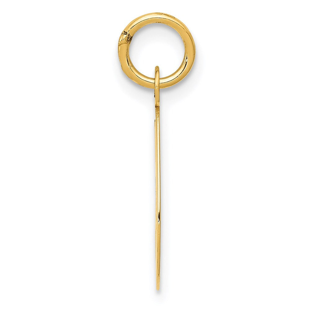 14k Yellow Gold Medium Script Letter G Initial Charm Pendant
