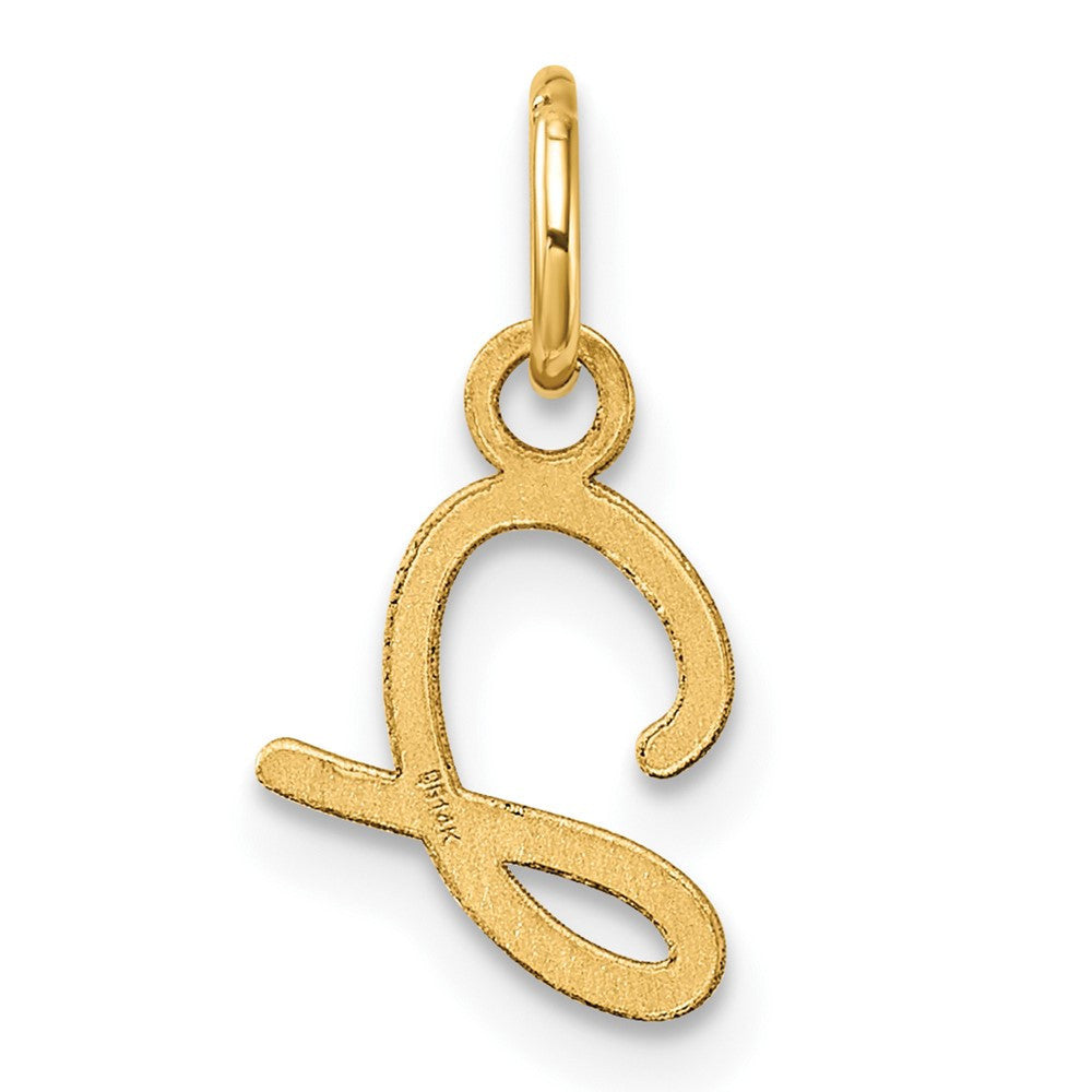 14k Yellow Gold Uppercase Letter J Initial Charm Pendant
