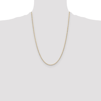 14k Tri-color Gold 2.0mm Valentino Chain Necklace 24"