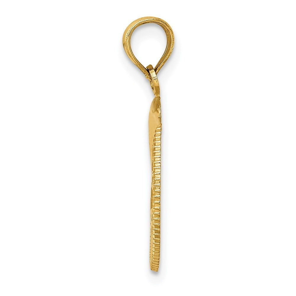 14k Yellow Gold CAPE MAY Dolphin Charm Pendant