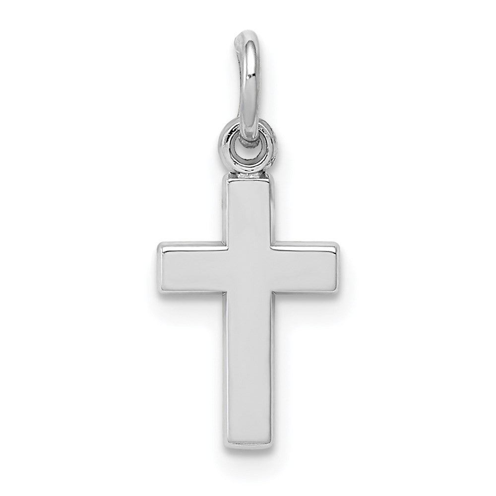14k White Gold Cross Charm Pendant