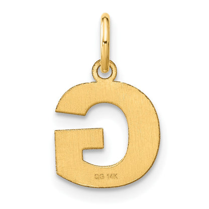 14k Yellow Gold Letter G Initial Pendant