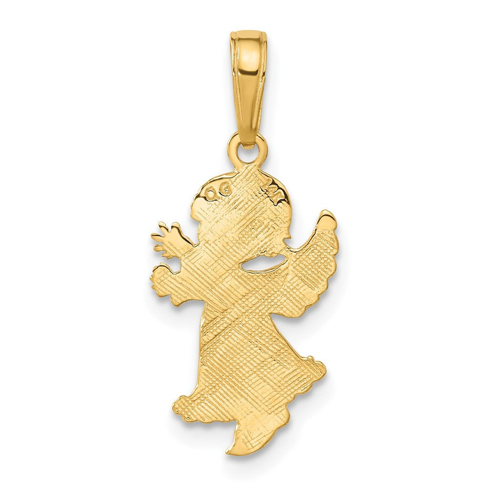 14k Yellow Gold Angel Pendant