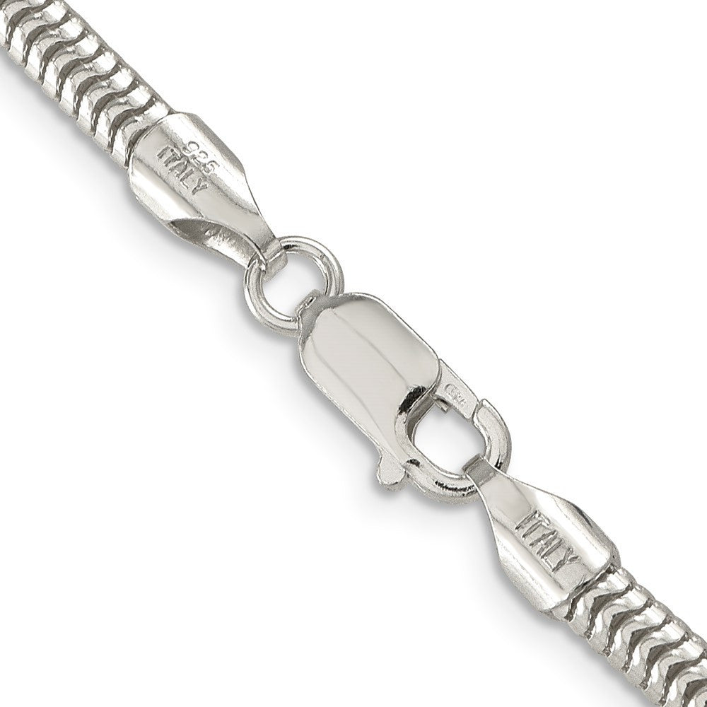 Sterling Silver 4mm Round Snake Chain Necklace 26"