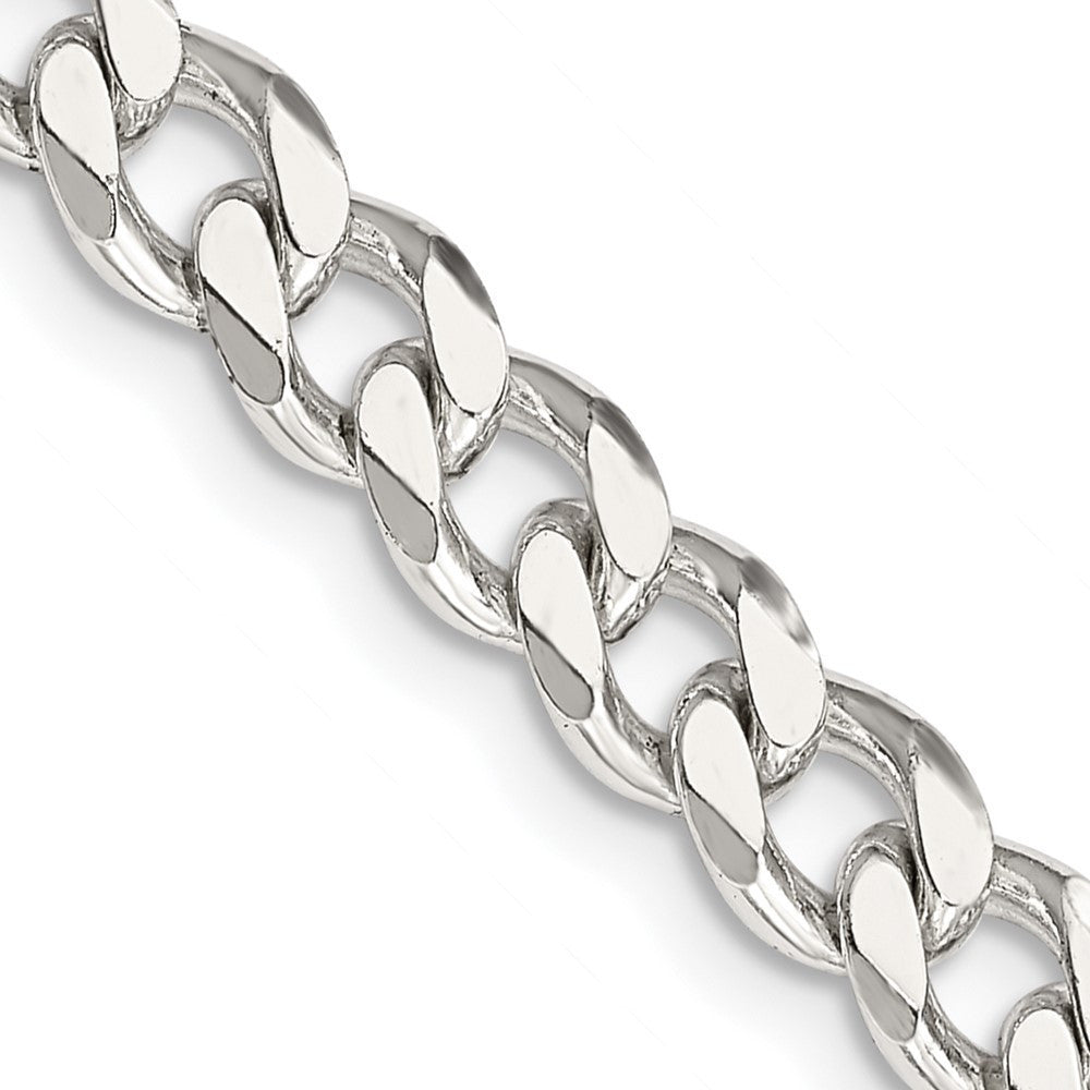 Sterling Silver 6.5mm Curb Chain Necklace 16"