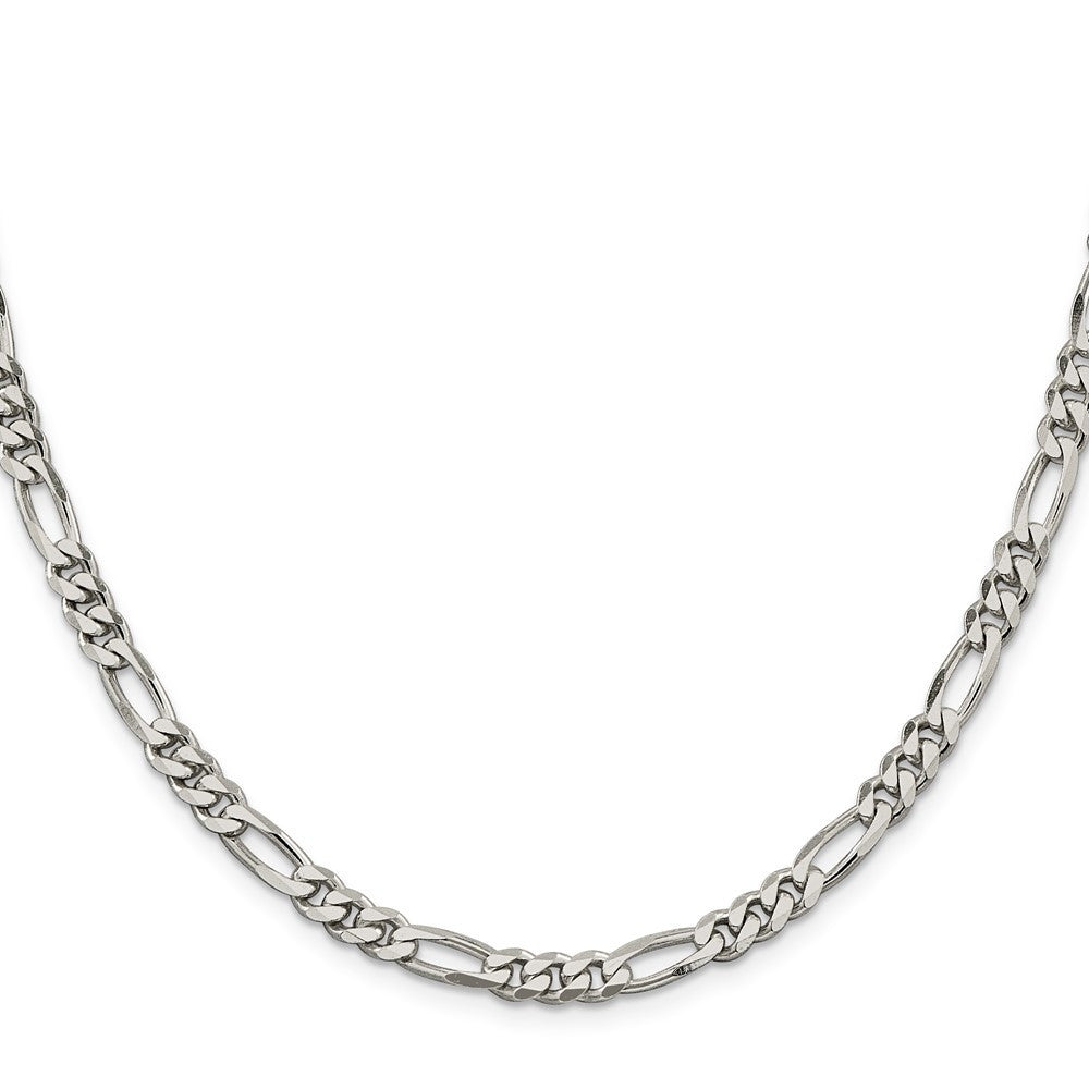 Sterling Silver 5.5mm Figaro Chain Necklace 24"