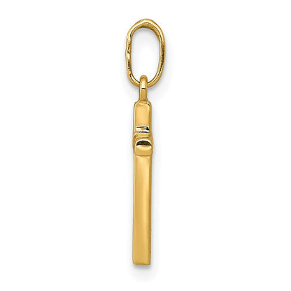 14k Yellow Gold Polished Cross Pendant