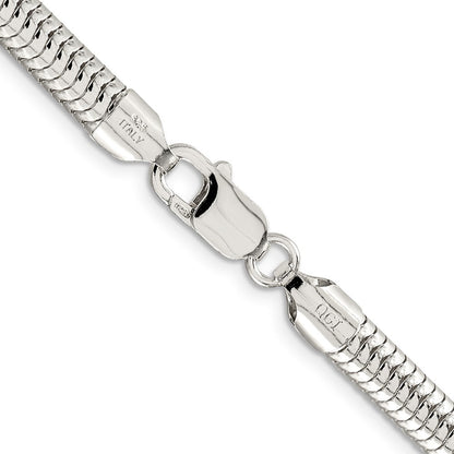 Sterling Silver 6mm Round Snake Chain Necklace 20"