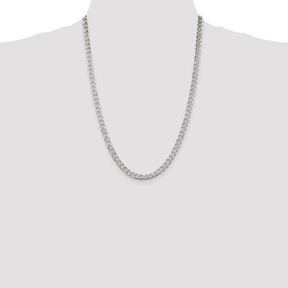 Sterling Silver 5.7mm Curb Chain Necklace 24"