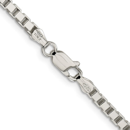 Sterling Silver 3.25mm Box Chain Necklace 24"