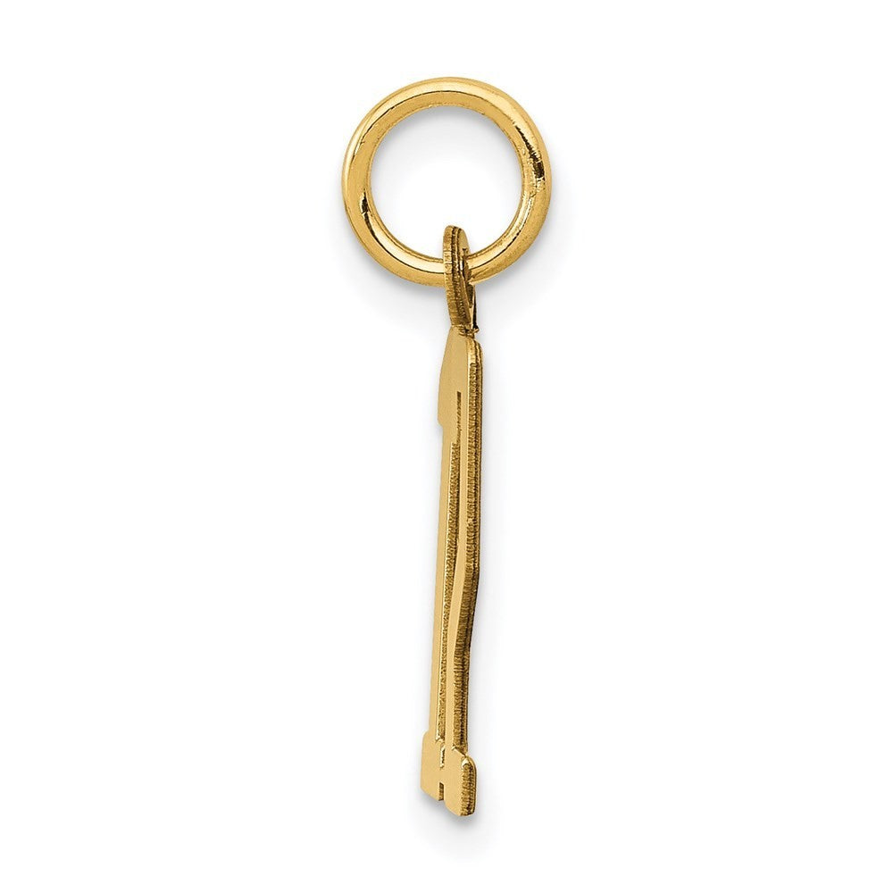 14k Yellow Gold Small Elongated Number 12 Charm Pendant