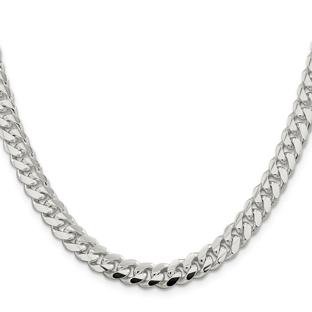 Sterling Silver 7.8mm Polished Domed Curb Chain Necklace 26"