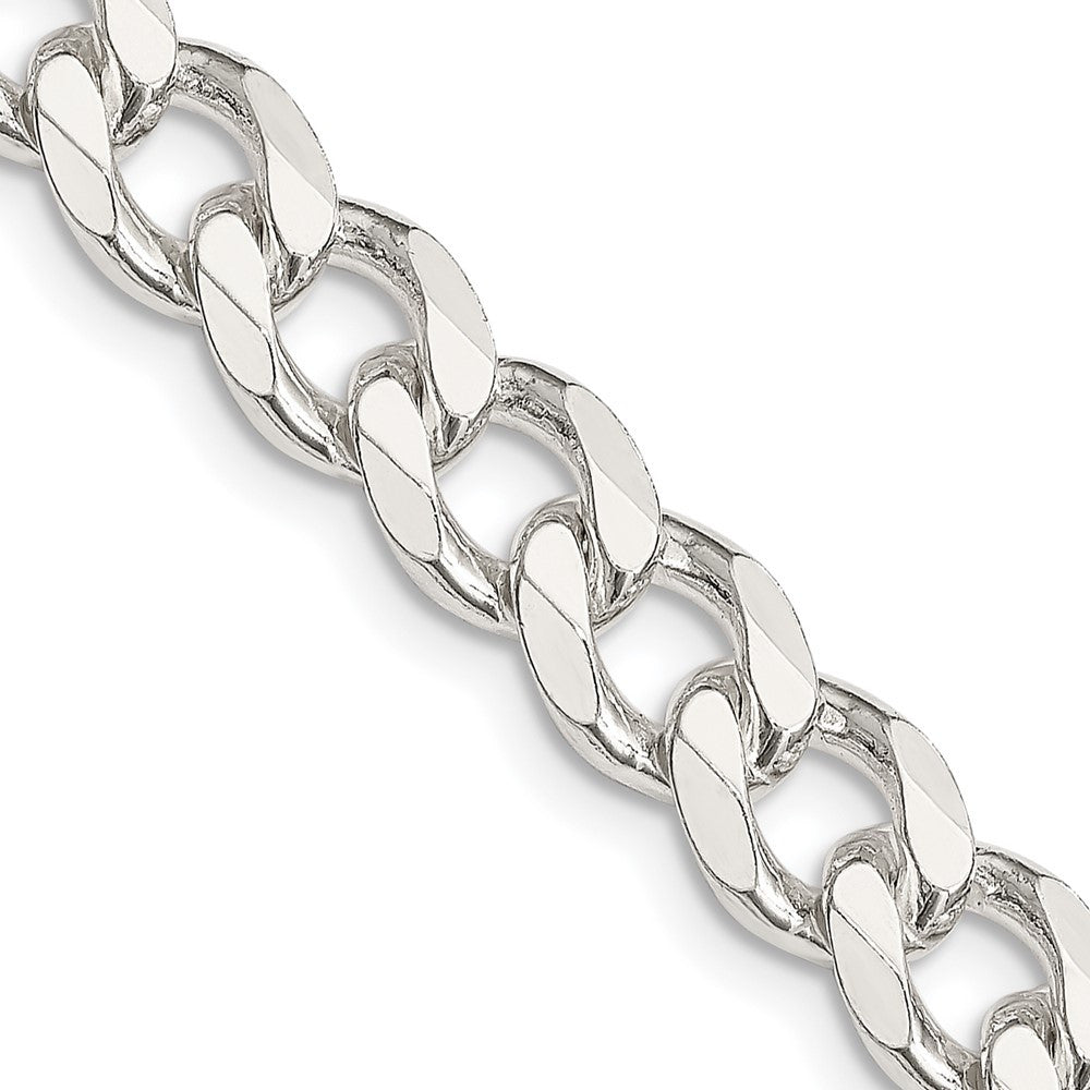 Sterling Silver 8.3mm Curb Chain Necklace 20"