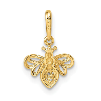 14k Yellow Gold Madi K CZ Bumble Bee Pendant