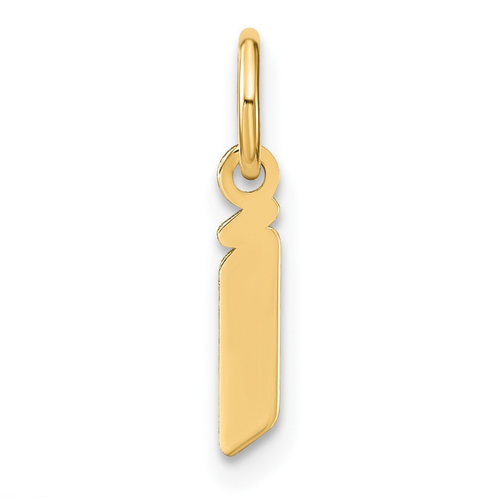 14k Yellow Gold Lowercase Letter I Initial Pendant