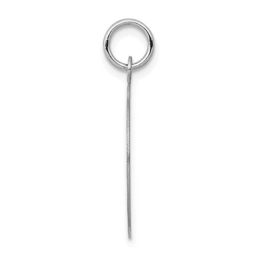 14k White Gold Etched .018 Gauge Engraveable Round Disc Charm Pendant