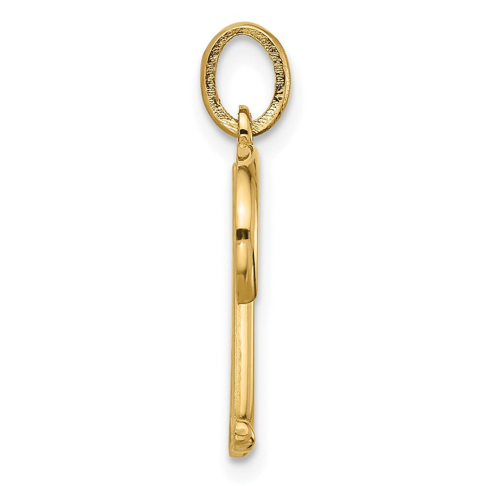 14k Yellow Gold Fancy Letter M Initial Pendant